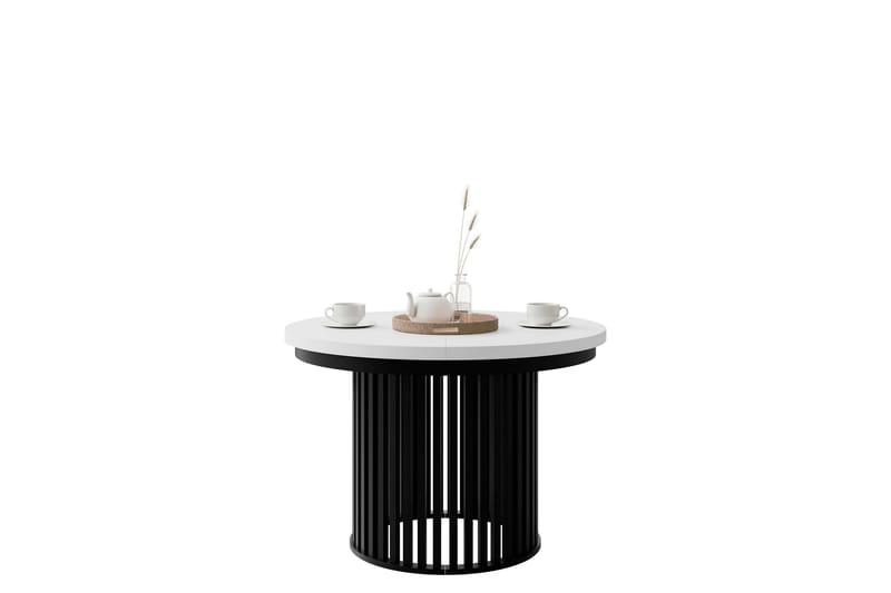 Rivale Matbord 100 cm Rund, Hvit/Svart