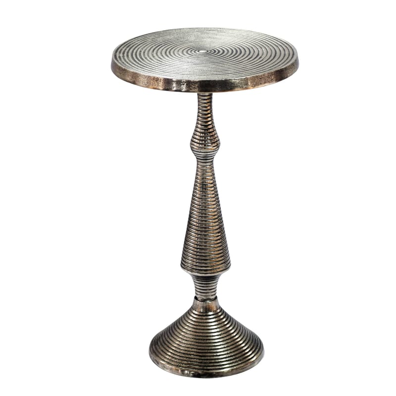 Rivnor rundt sidebord 30 cm i aluminium - sølv - Møbler - Bord - Barbord & ståbord
