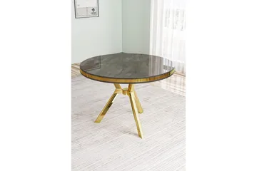 Rivor Spisebord 90 cm Rund - Antrasitt/Gull - Møbler - Bord - Spisebord & kjøkkenbord