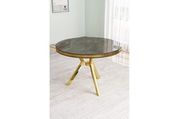 Rivor Spisebord 90 cm Rund - Antrasitt/Gull - Møbler - Bord - Spisebord & kjøkkenbord