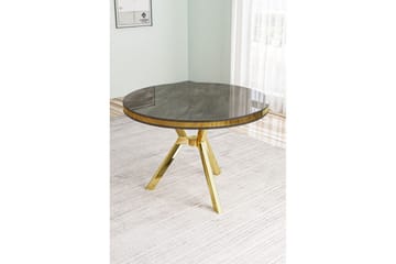 Rivor Spisebord 90 cm Rund - Antrasitt/Gull - Møbler - Bord - Spisebord & kjøkkenbord