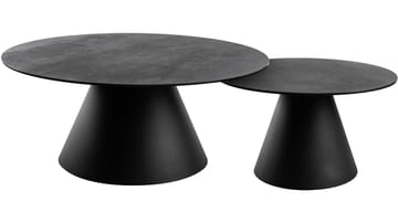 Romeo 59 cm Rundt Sofabord i Keramikk med Understell i Metall - Antrasitt - Møbler - Bord - Sofabord & salongbord
