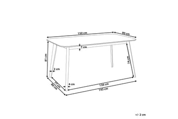 Rosetown Spisebord 90x150 cm - Mørkebrun - Møbler - Bord - Spisebord & kjøkkenbord