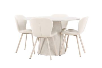 Rund matgrupp Venture Home Beige Beige 4st - Møbler - Bord - Spisegruppe