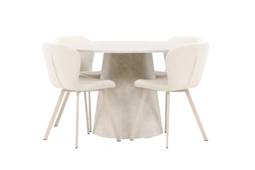 Rund matgrupp Venture Home Beige Beige 4st - Møbler - Bord - Spisegruppe