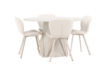 Rund matgrupp Venture Home Beige Beige 4st - Møbler - Bord - Spisegruppe
