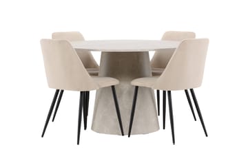 Rund matgrupp Venture Home Beige Beige 4st - Møbler - Bord - Spisegruppe