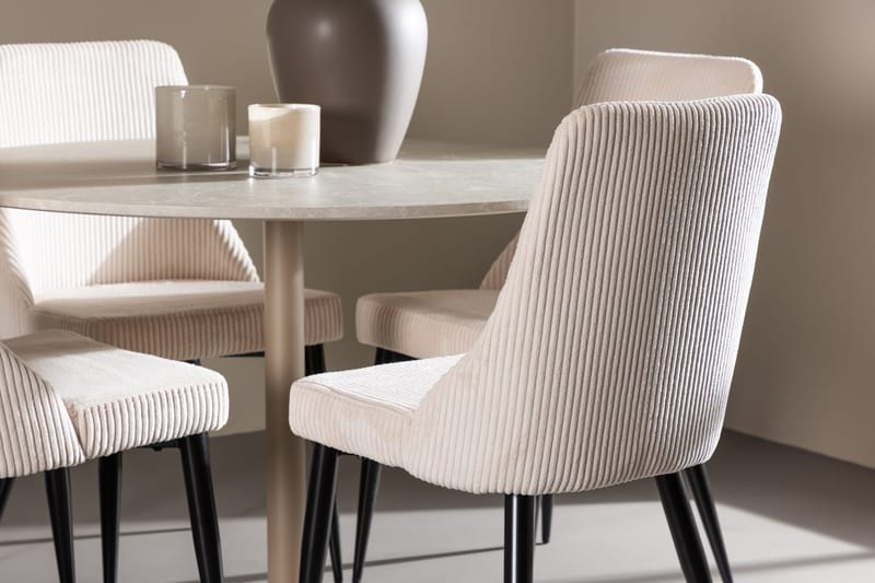 Rund matgrupp Venture Home Beige Beige 4st - Møbler - Bord - Spisegruppe
