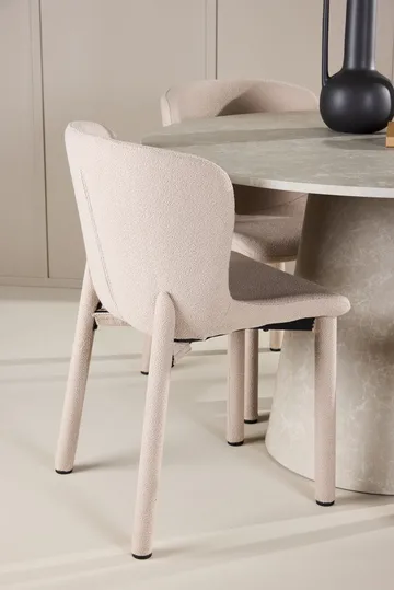 Rund matgrupp Venture Home Beige Beige 4st - Møbler - Bord - Spisegruppe