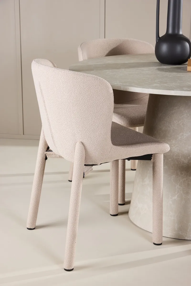 Rund matgrupp Venture Home Beige Beige 4st - Møbler - Bord - Spisegruppe