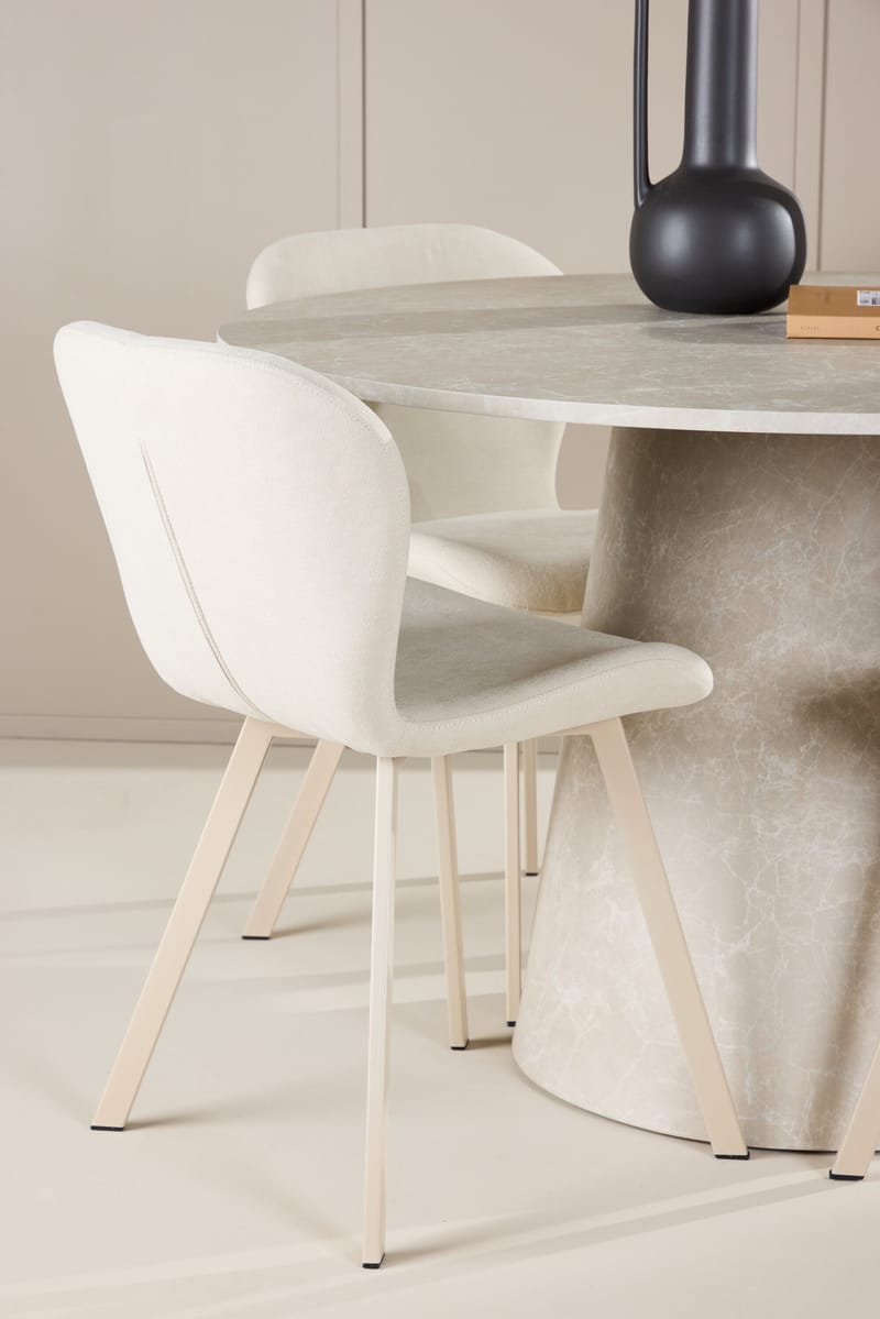 Rund matgrupp Venture Home Beige Beige 4st - Møbler - Bord - Spisegruppe