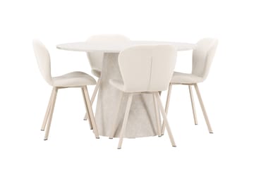 Rund matgrupp Venture Home Beige Beige 4st - Møbler - Bord - Spisegruppe