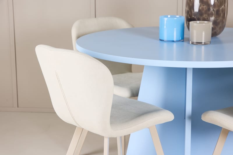 Rund matgrupp Venture Home Beige Blå 4st - Møbler - Bord - Spisegruppe