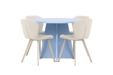 Rund matgrupp Venture Home Beige Blå 4st - Møbler - Bord - Spisegruppe
