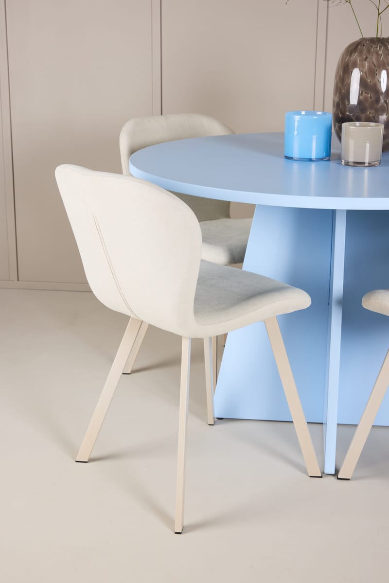 Rund matgrupp Venture Home Beige Blå 4st - Møbler - Bord - Spisegruppe