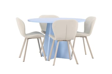 Rund matgrupp Venture Home Beige Blå 4st - Møbler - Bord - Spisegruppe