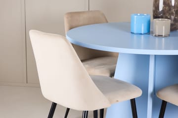 Rund matgrupp Venture Home Beige Blå 4st - Møbler - Bord - Spisegruppe