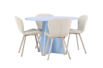 Rund matgrupp Venture Home Beige Blå 4st - Møbler - Bord - Spisegruppe