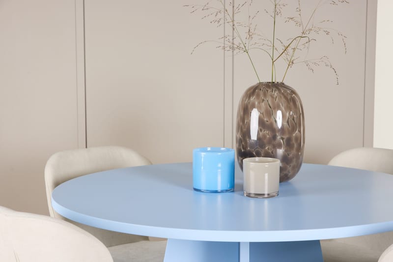 Rund matgrupp Venture Home Beige Blå 4st - Møbler - Bord - Spisegruppe