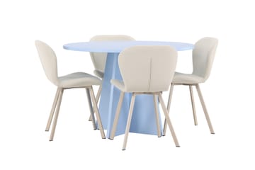Rund matgrupp Venture Home Beige Blå 4st - Møbler - Bord - Spisegruppe