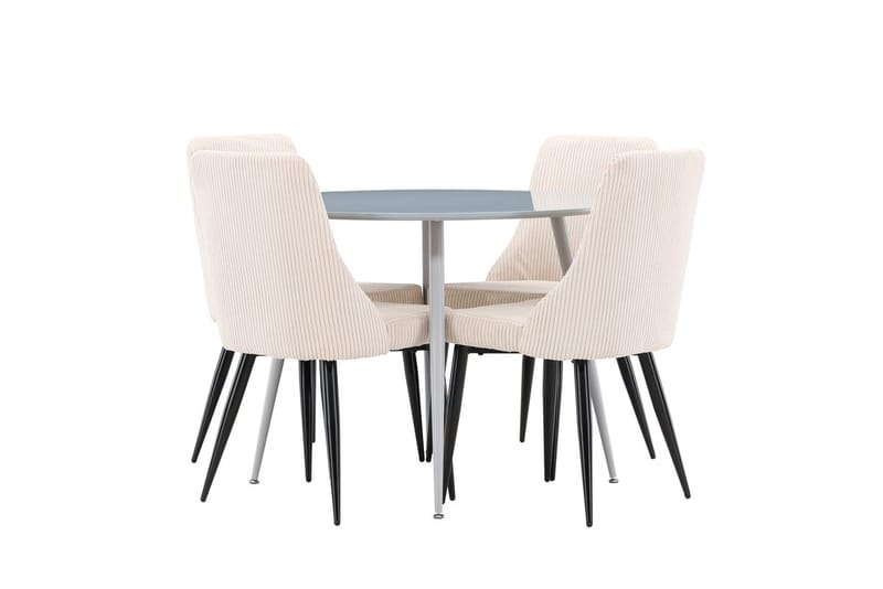 Rund matgrupp Venture Home Beige Grå 4st - Møbler - Bord - Spisegruppe