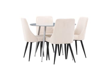 Rund matgrupp Venture Home Beige Grå 4st - Møbler - Bord - Spisegruppe