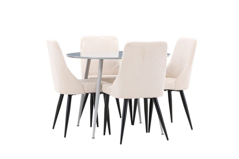 Rund matgrupp Venture Home Beige Grå 4st - Møbler - Bord - Spisegruppe