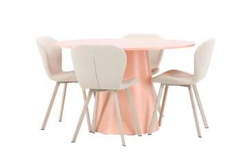 Rund matgrupp Venture Home Beige Koppar 4st - Møbler - Bord - Spisegruppe