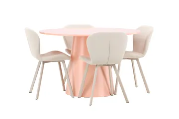 Rund matgrupp Venture Home Beige Koppar 4st - Møbler - Bord - Spisegruppe