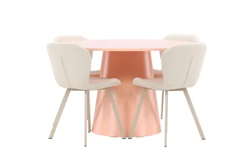 Rund matgrupp Venture Home Beige Koppar 4st - Møbler - Bord - Spisegruppe