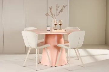 Rund matgrupp Venture Home Beige Koppar 4st - Møbler - Bord - Spisegruppe