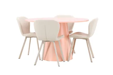 Rund matgrupp Venture Home Beige Koppar 4st - Møbler - Bord - Spisegruppe