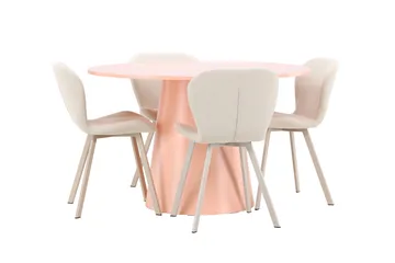 Rund matgrupp Venture Home Beige Koppar 4st - Møbler - Bord - Spisegruppe