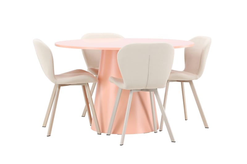 Rund matgrupp Venture Home Beige Koppar 4st - Møbler - Bord - Spisegruppe