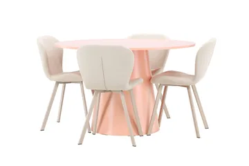 Rund matgrupp Venture Home Beige Koppar 4st - Møbler - Bord - Spisegruppe