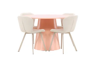 Rund matgrupp Venture Home Beige Koppar 4st - Møbler - Bord - Spisegruppe