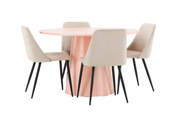 Rund matgrupp Venture Home Beige Koppar 4st - Møbler - Bord - Spisegruppe