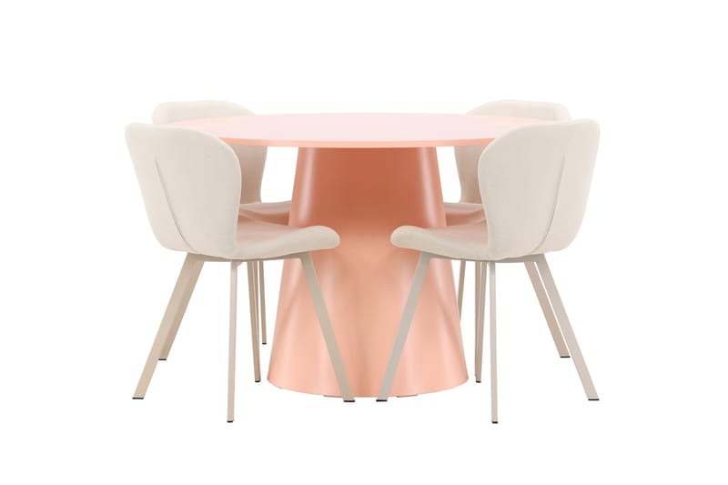 Rund matgrupp Venture Home Beige Koppar 4st - Møbler - Bord - Spisegruppe