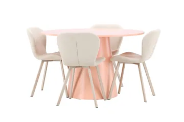 Rund matgrupp Venture Home Beige Koppar 4st - Møbler - Bord - Spisegruppe