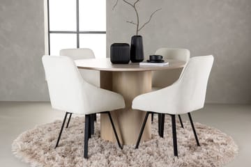 Hvit - Beige, vitputsad