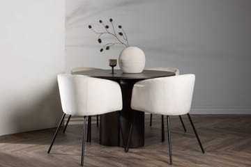 Rund matgrupp Venture Home Beige Mörkt trä 4st - Møbler - Bord - Spisegruppe