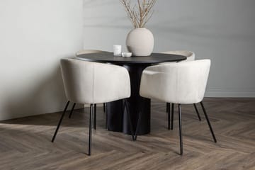 Svart - Beige, svart