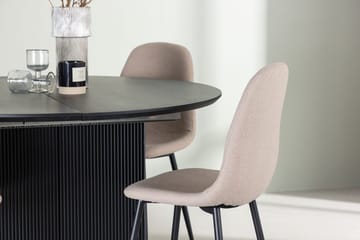 Rund matgrupp Venture Home Beige Svart 4st - Møbler - Bord - Spisegruppe