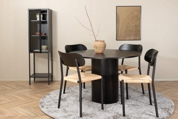 Rund matgrupp Venture Home Beige Svart 4st - Møbler - Bord - Spisegruppe