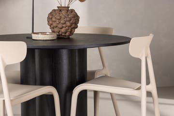 Rund matgrupp Venture Home Beige Svart 4st - Møbler - Bord - Spisegruppe