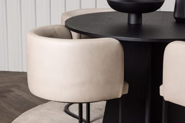 Rund matgrupp Venture Home Beige Svart 4st - Møbler - Bord - Spisegruppe