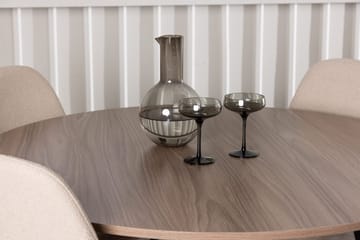 Rund matgrupp Venture Home Beige Valnöt 4st - Møbler - Bord - Spisegruppe