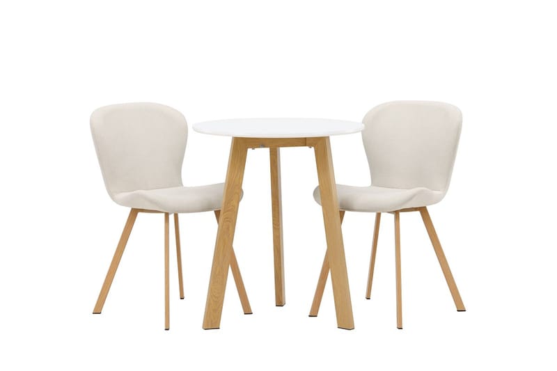 Rund matgrupp Venture Home Beige Vit 2st - Møbler - Bord - Spisegruppe