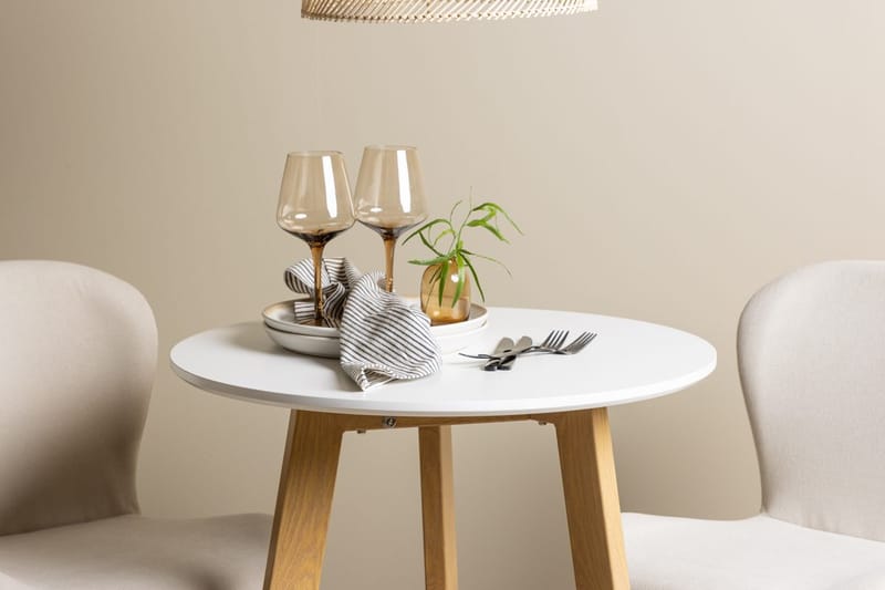 Rund matgrupp Venture Home Beige Vit 2st - Møbler - Bord - Spisegruppe
