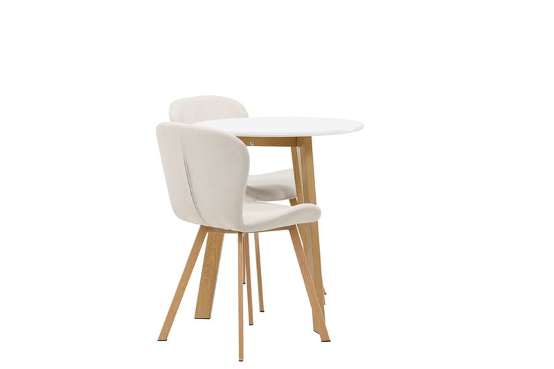 Rund matgrupp Venture Home Beige Vit 2st - Møbler - Bord - Spisegruppe